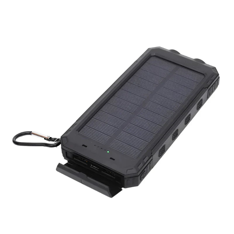 Bærbar Solenergi Power Bank med Hurtig Opladning og Dobbelt LED Lygte til Udendørsbrug