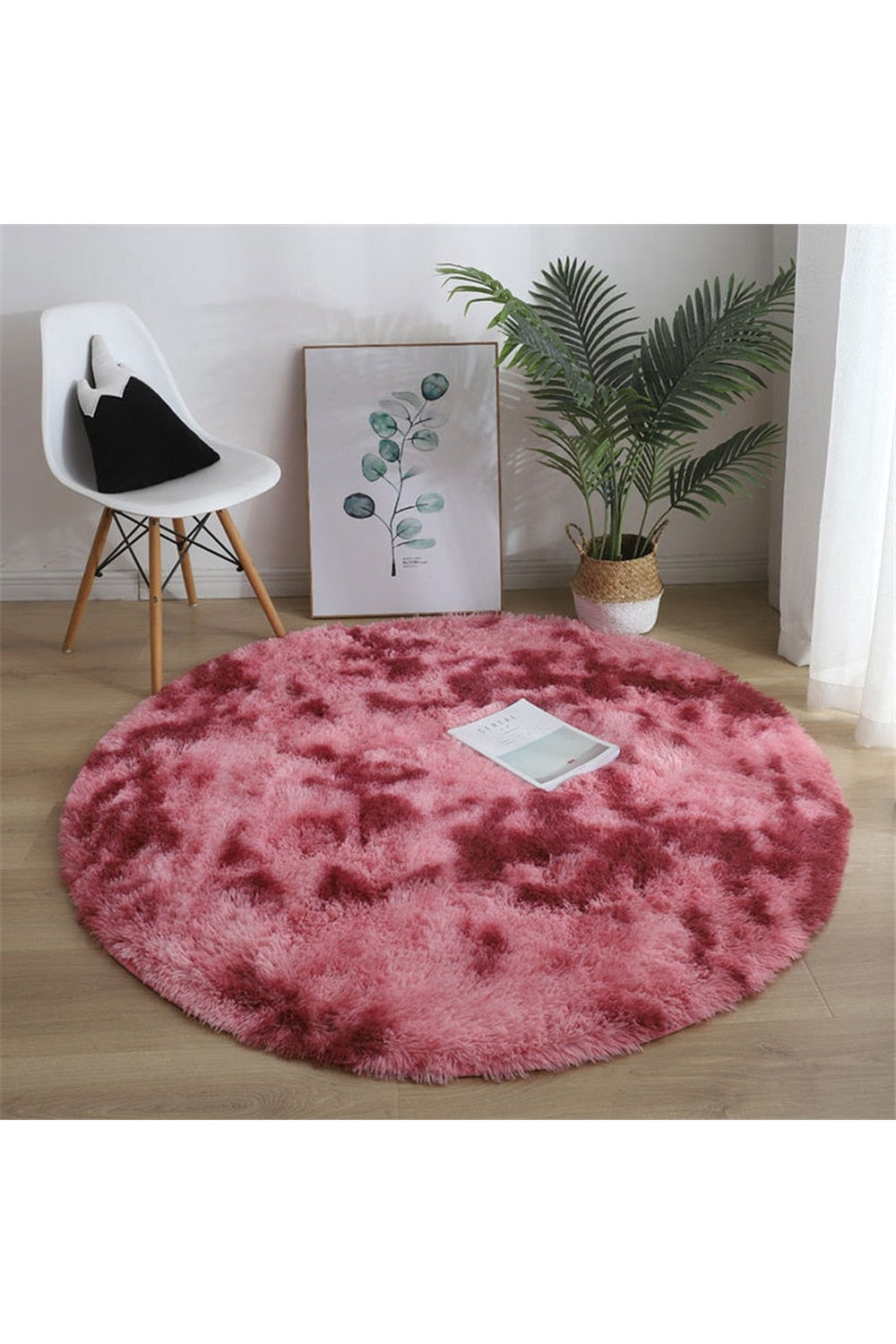 Myk Fluffy Rund Tæppe