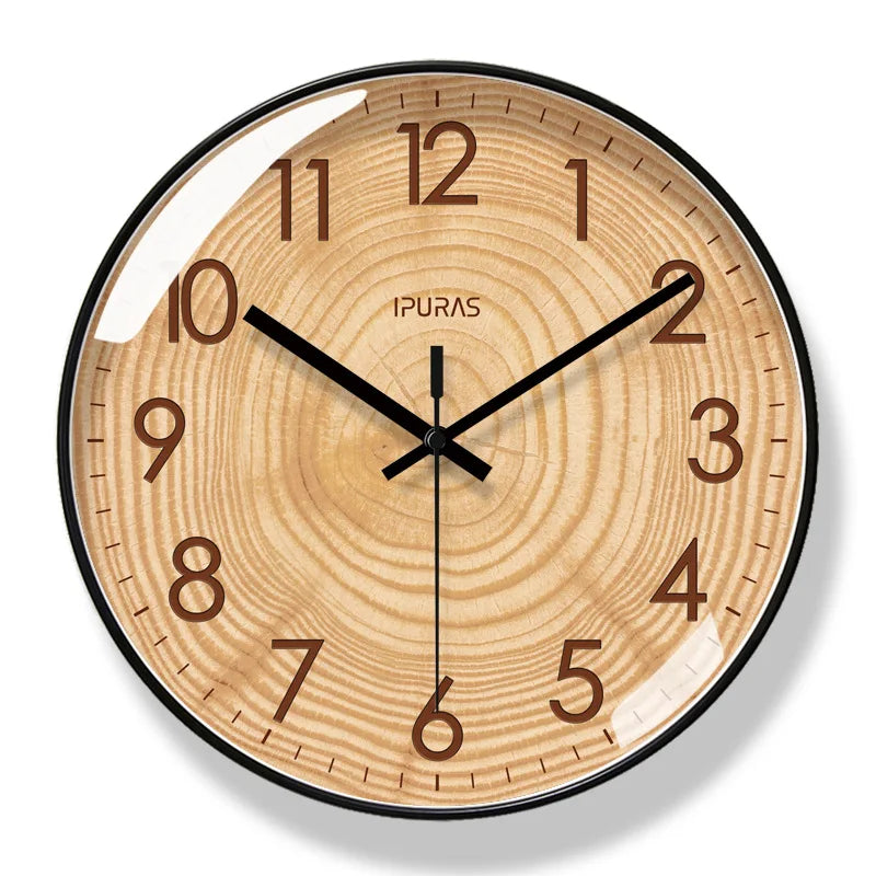 TimeWisp Træ Vægur – Stille og Stilfuld Tidsmåler