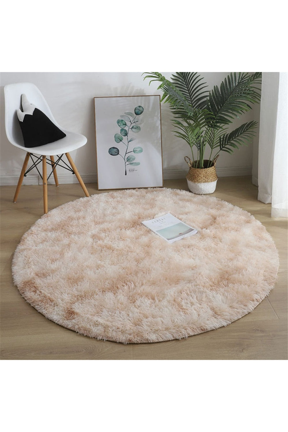 Myk Fluffy Rund Tæppe