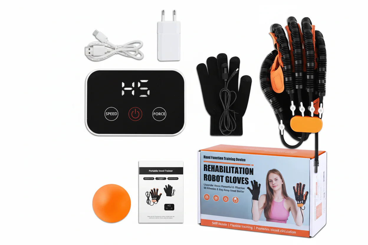 Autonom Handsrehabiliteringshandske med Separate Fingerkontroller og Spejlvinkel