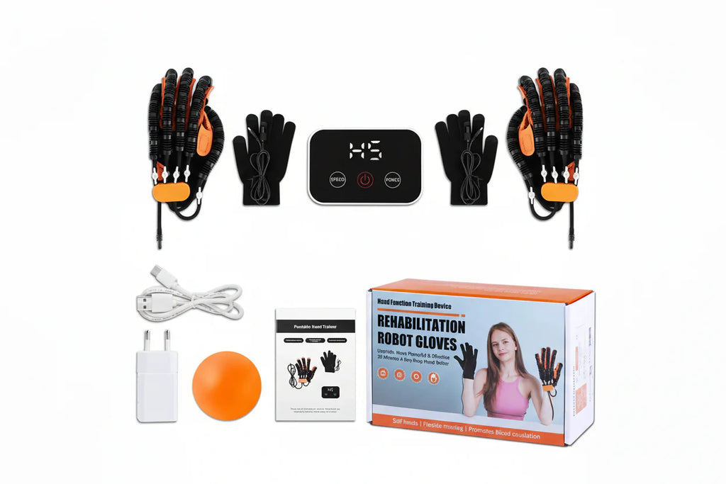 Autonom Handsrehabiliteringshandske med Separate Fingerkontroller og Spejlvinkel