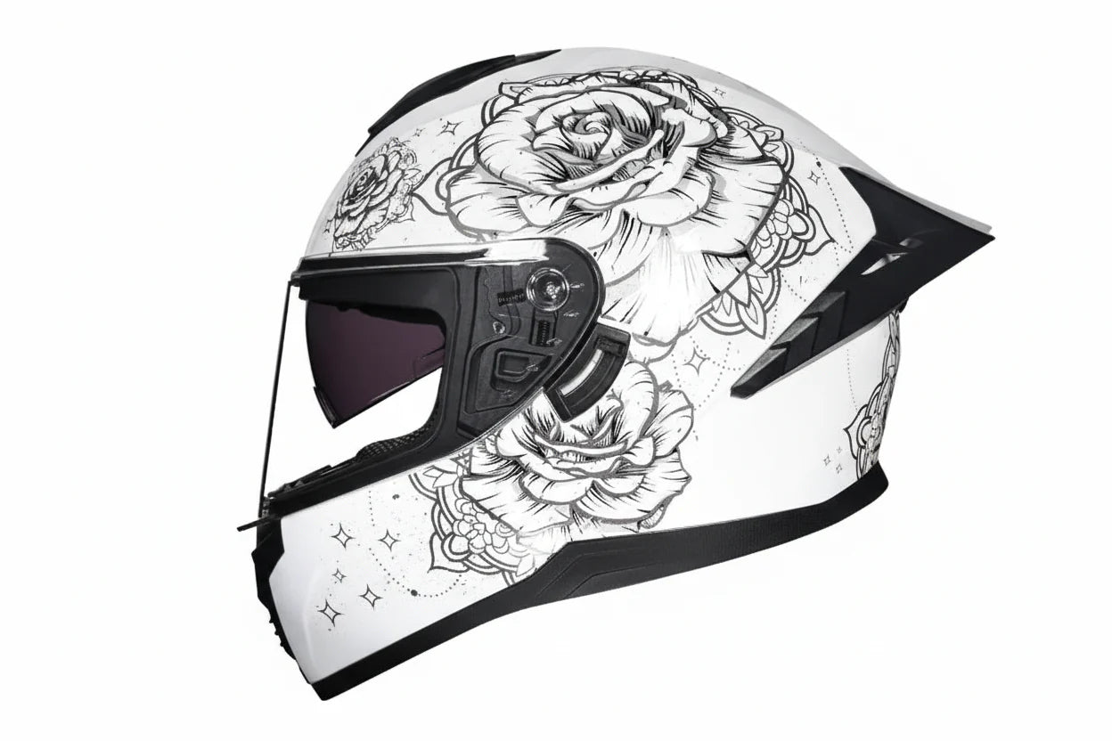 LVS-701 Vintervarme Full Face Hjelm Med Dobbelt Visir System