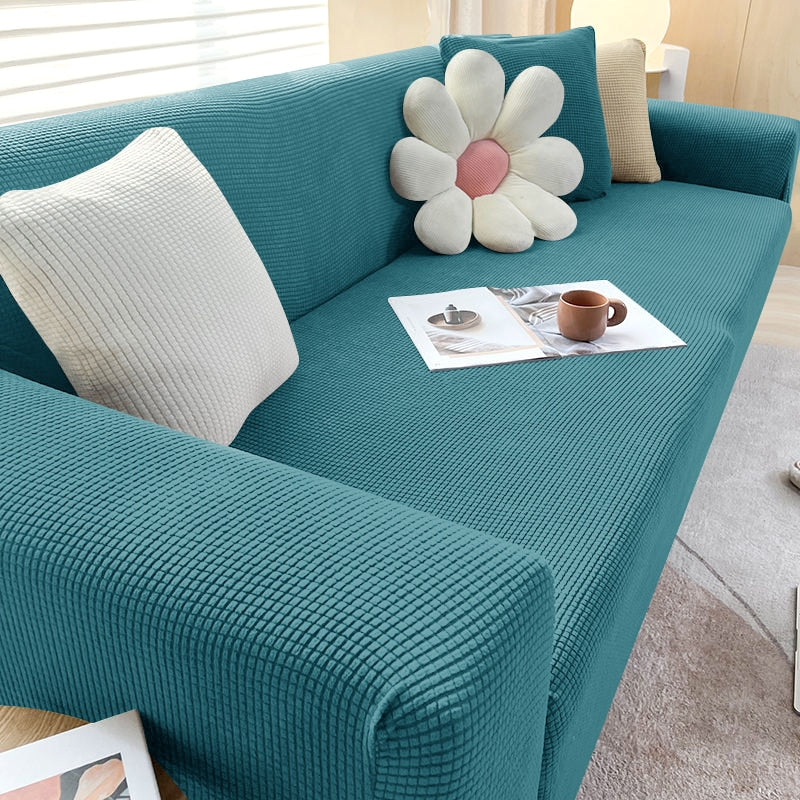 Elastisk Sofa Betræk Antiskrid Bagside Vaskbar Passer til 1 til 3 Sæders Sofaer