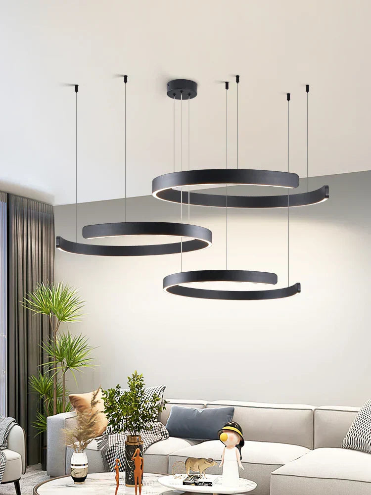AerisGlow Moderne Rund LED Loftkrone Til Stuen