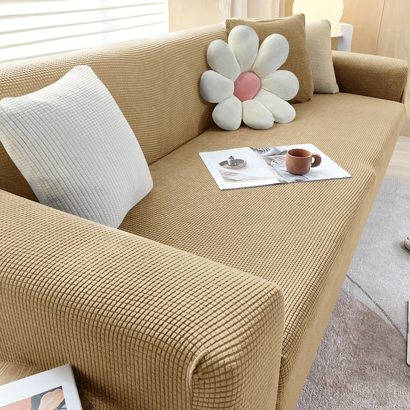 Elastisk Sofa Betræk Antiskrid Bagside Vaskbar Passer til 1 til 3 Sæders Sofaer