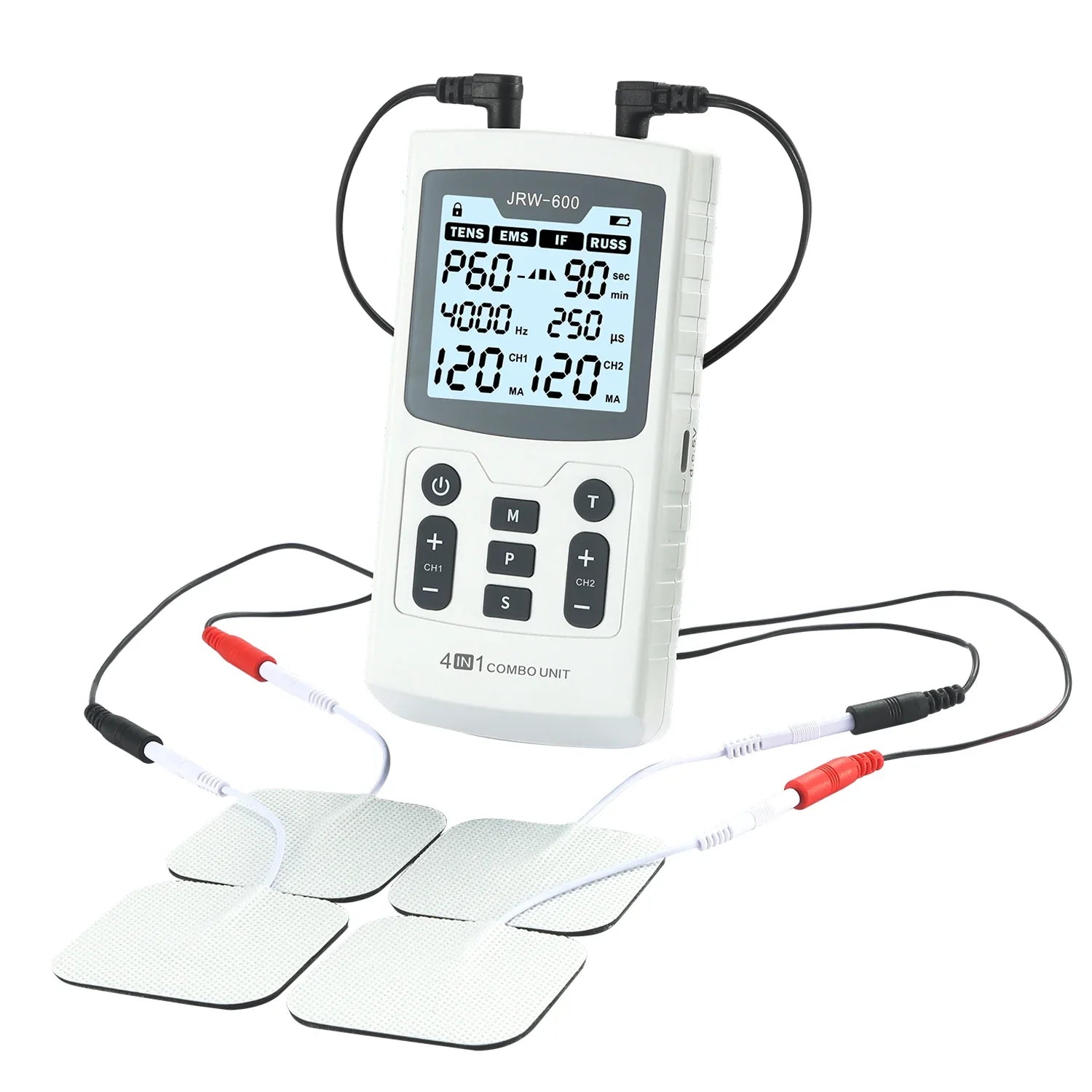 4-i-1 Multi-Mode Terapi Enhed Med 120 Intensitetsniveauer Og 60 Programmer