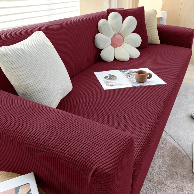 Elastisk Sofa Betræk Antiskrid Bagside Vaskbar Passer til 1 til 3 Sæders Sofaer