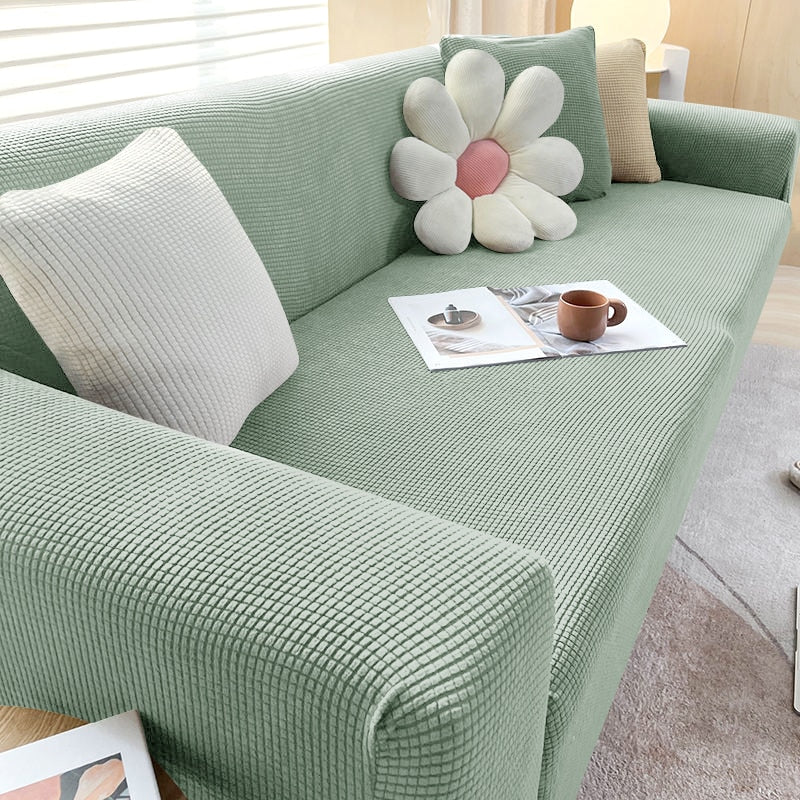 Elastisk Sofa Betræk Antiskrid Bagside Vaskbar Passer til 1 til 3 Sæders Sofaer
