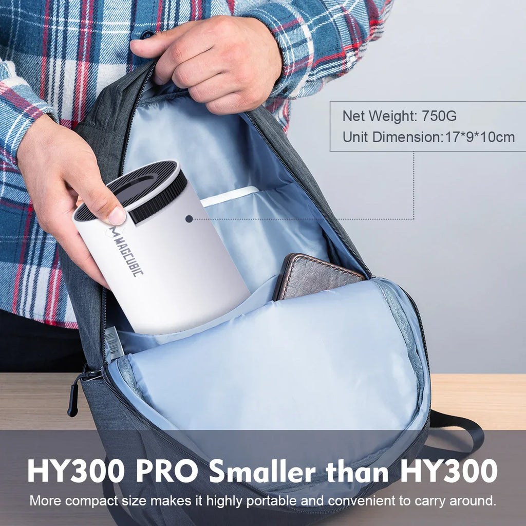 Magcubic HY300 Pro 4K Android 11 Dual WiFi6 260ANSI BT5.0 Udendørs Hjemmebiograf