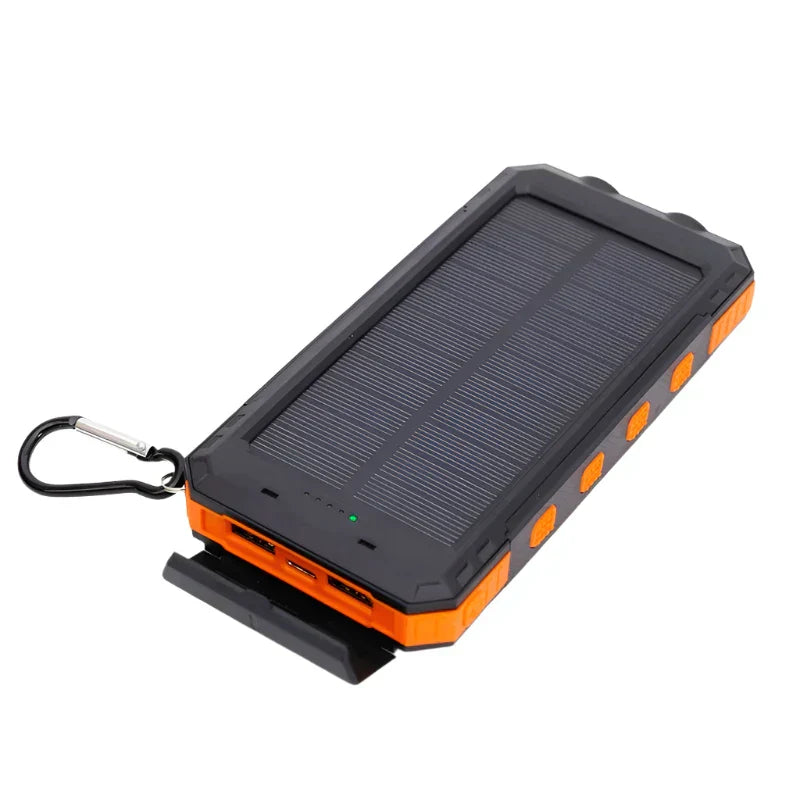 Bærbar Solenergi Power Bank med Hurtig Opladning og Dobbelt LED Lygte til Udendørsbrug