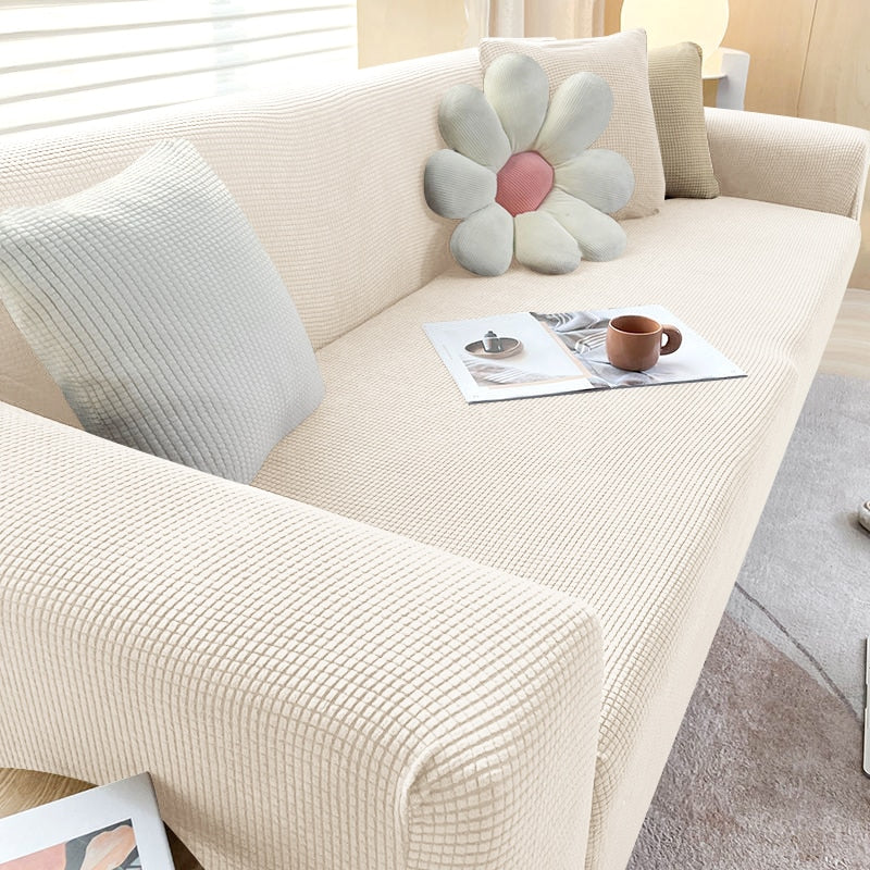 Elastisk Sofa Betræk Antiskrid Bagside Vaskbar Passer til 1 til 3 Sæders Sofaer