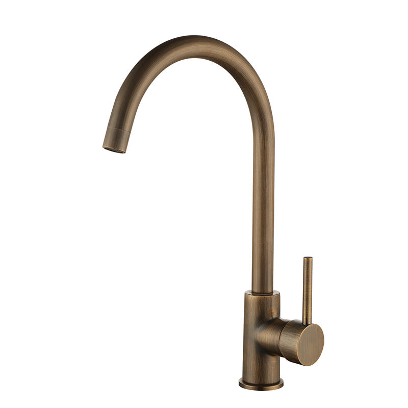 Antik Bronze Messing Køkkenarmatur Med Én Håndtag | Petprovac
