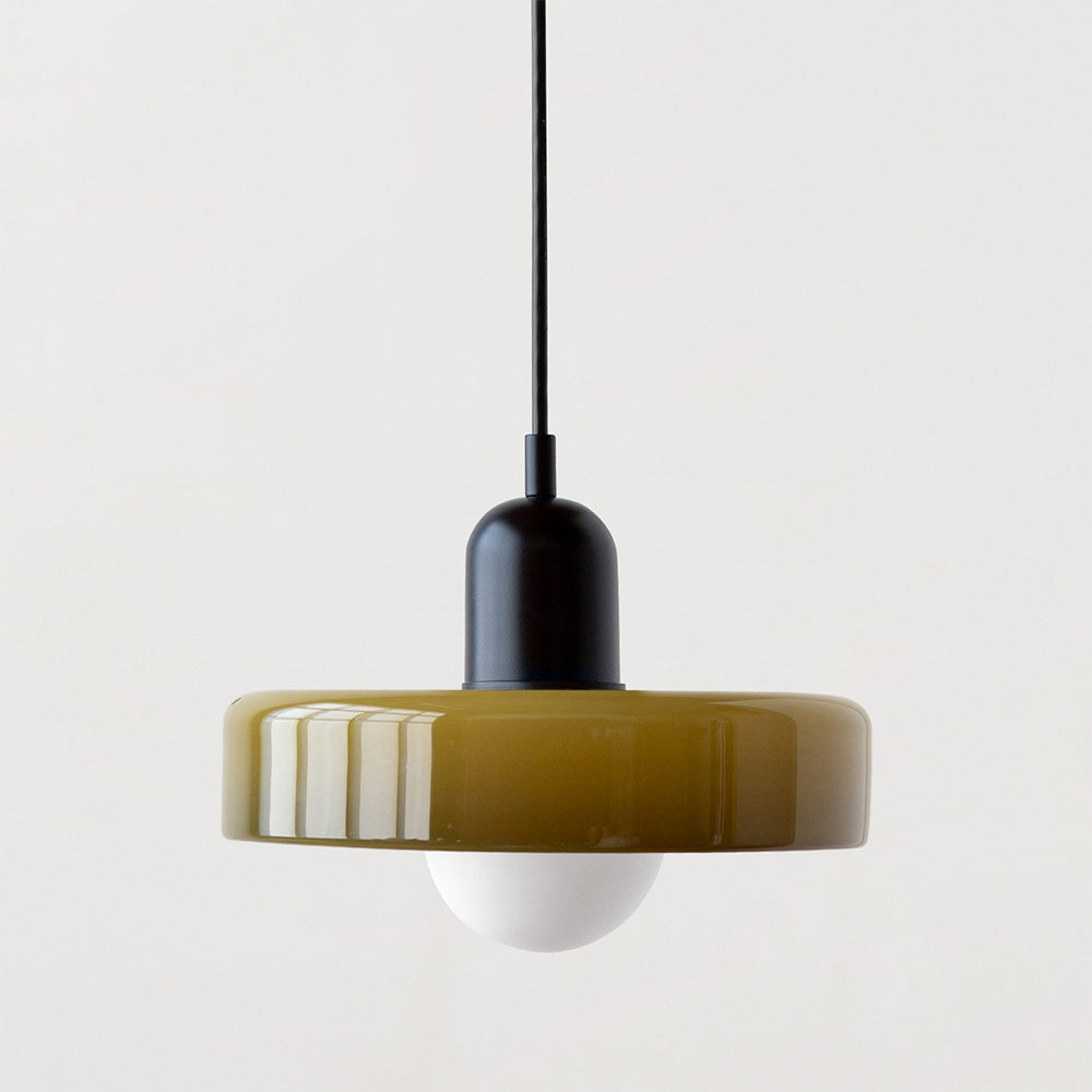 Liora Bauhaus Farvet Glas Pendelampe med Justerbar Højde | Petprovac