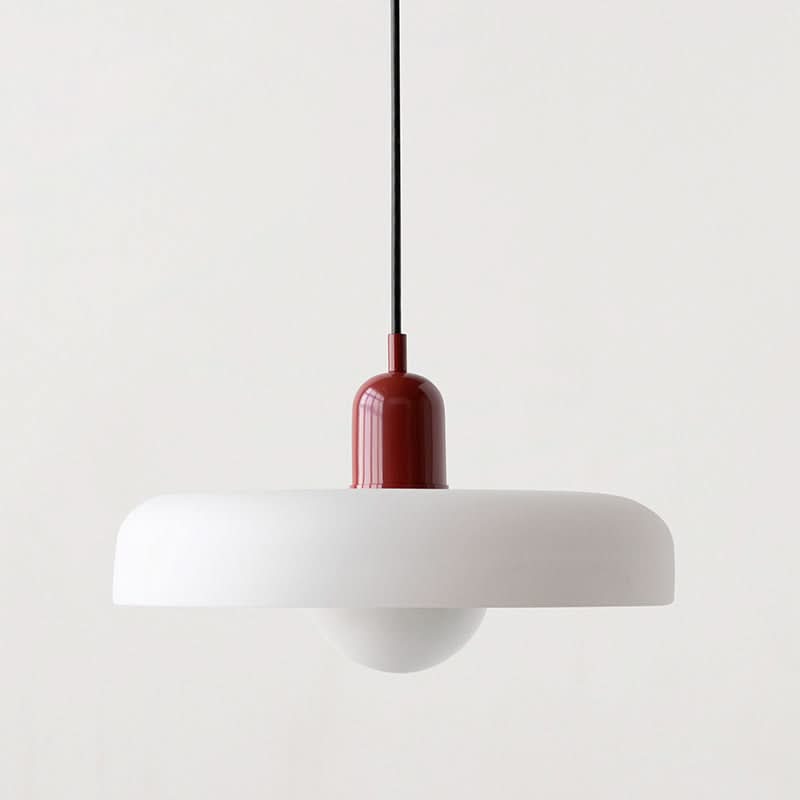 Bauhaus Pendellampe i Farget Glas med Justerbart Ophæng