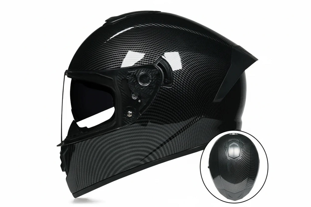 LVS-701 Vintervarme Full Face Hjelm Med Dobbelt Visir System