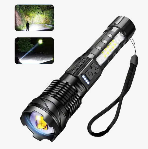 Højtydende militær lommelygte med 5000 lumen
