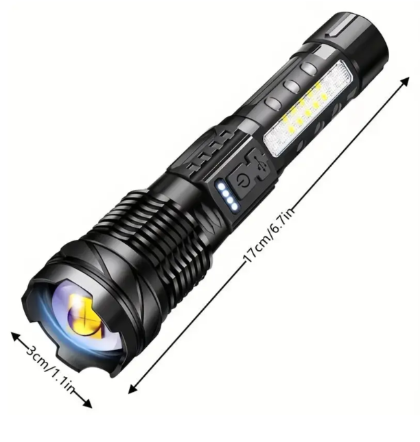 Højtydende militær lommelygte med 5000 lumen