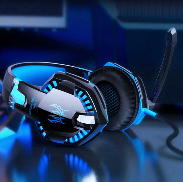 Spilleheadset til PC Bass Stereo Over-Ear Hovedtelefoner Casque Laptop Mikrofon