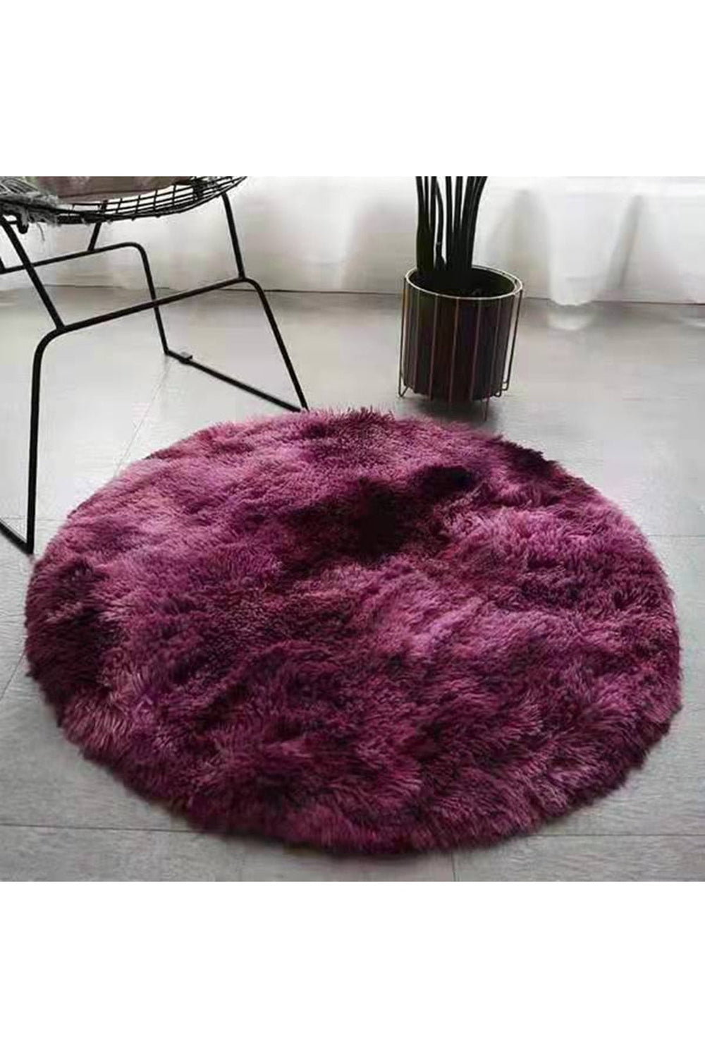 Myk Fluffy Rund Tæppe