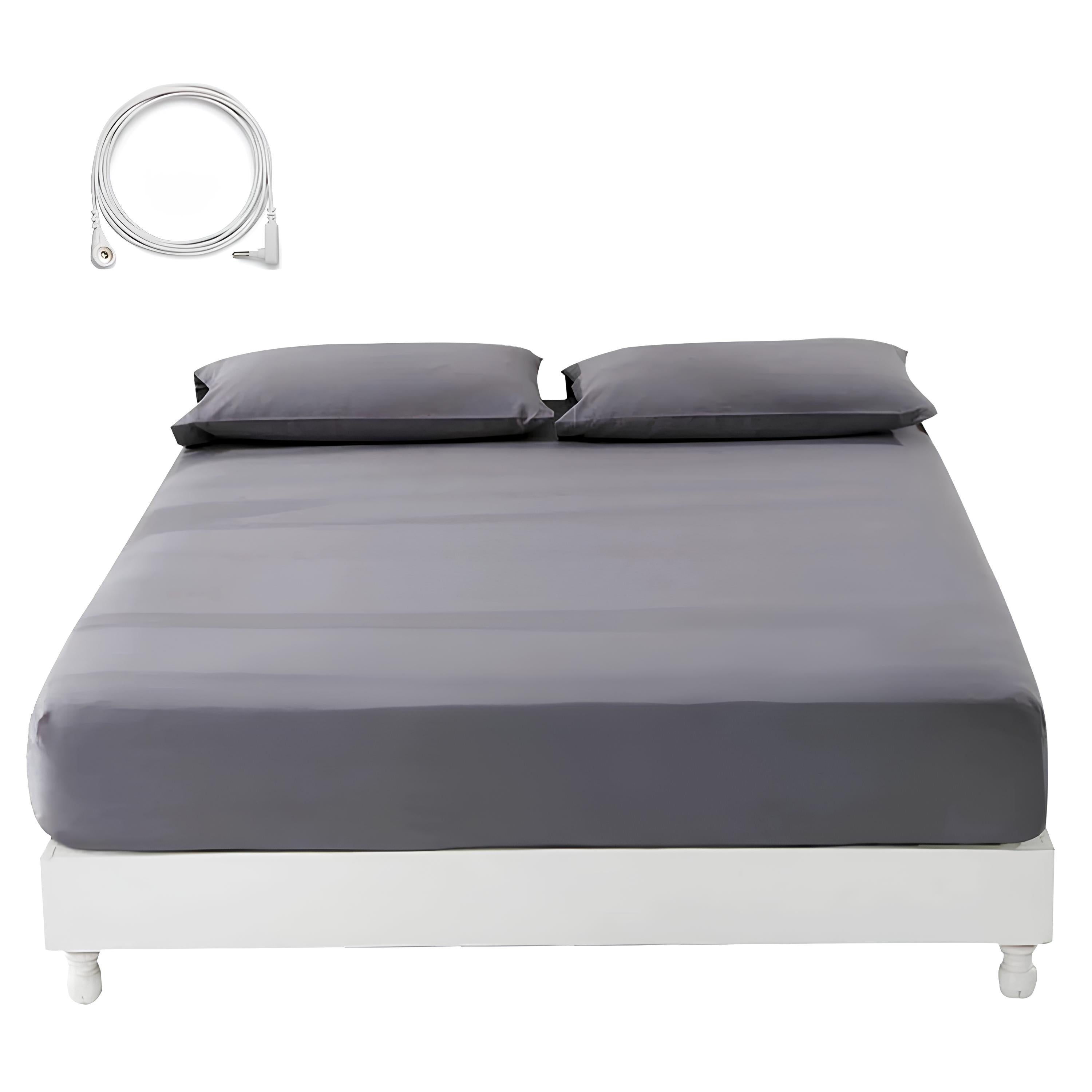 SolaGround Silver Jordseng Fitted Sheet Med Jordkabel
