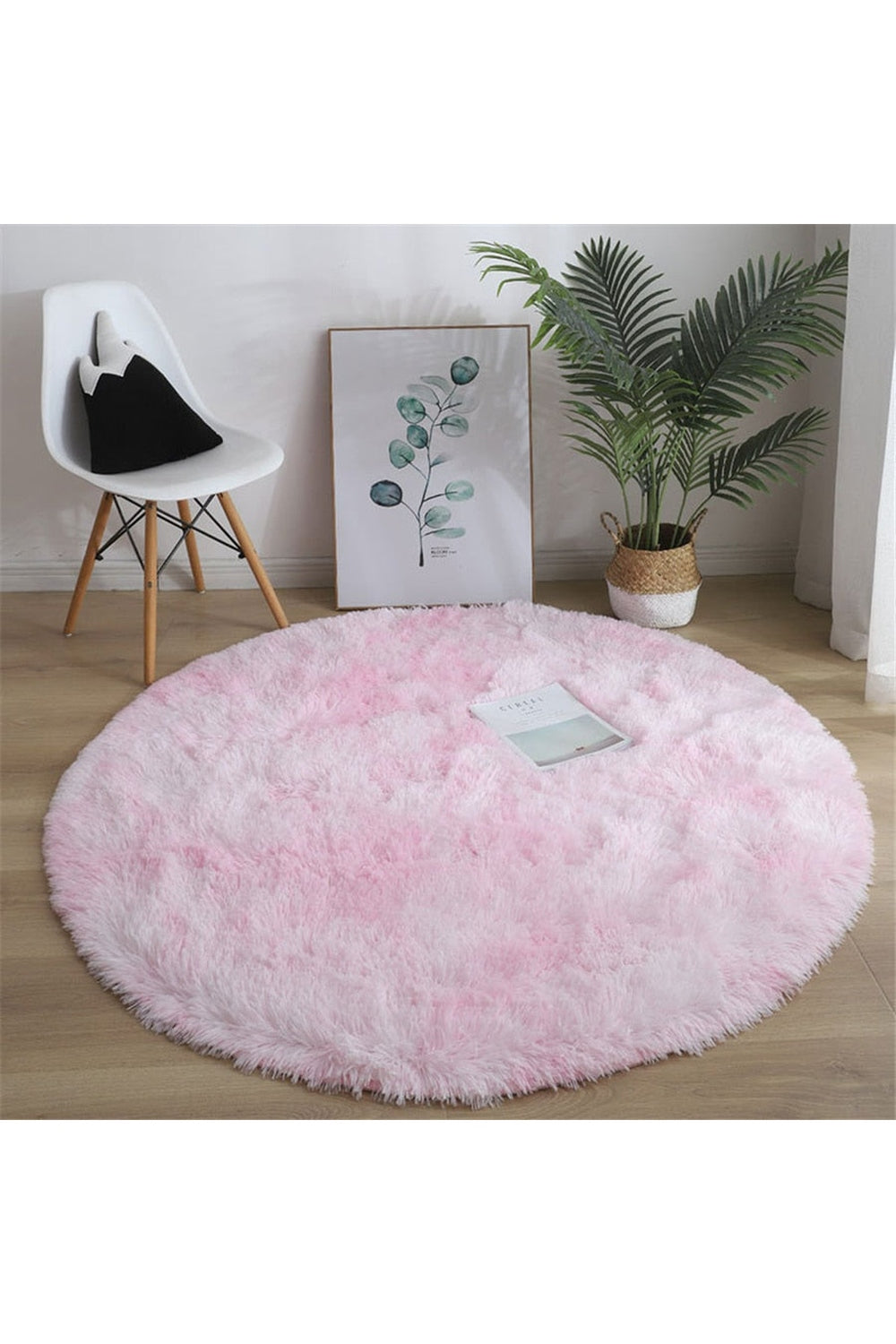 Myk Fluffy Rund Tæppe