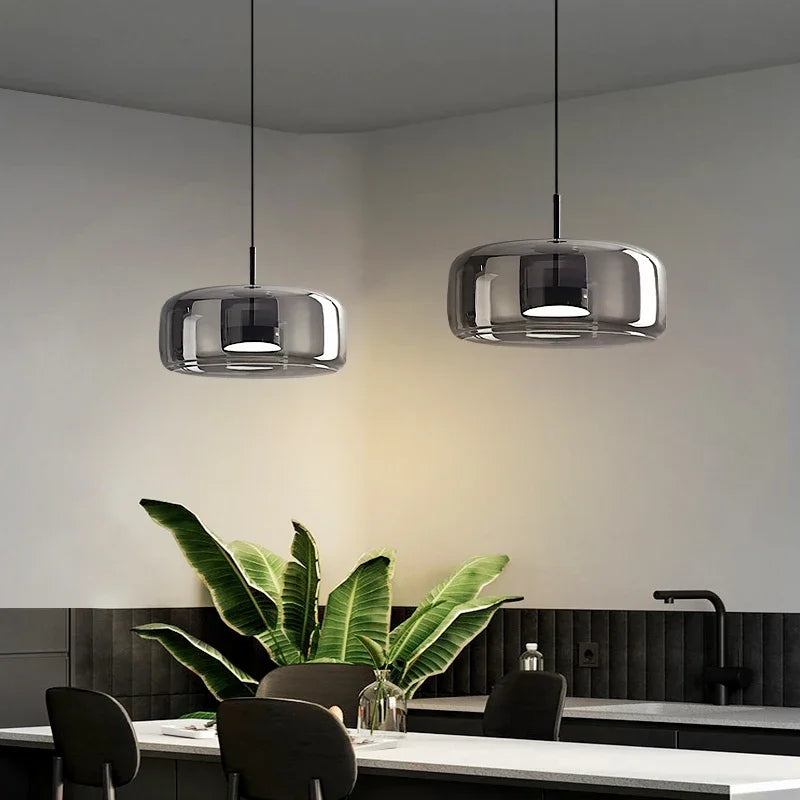 SleekChic Moderne Glaskuppel Lysarmatur Kranse til Stuer
