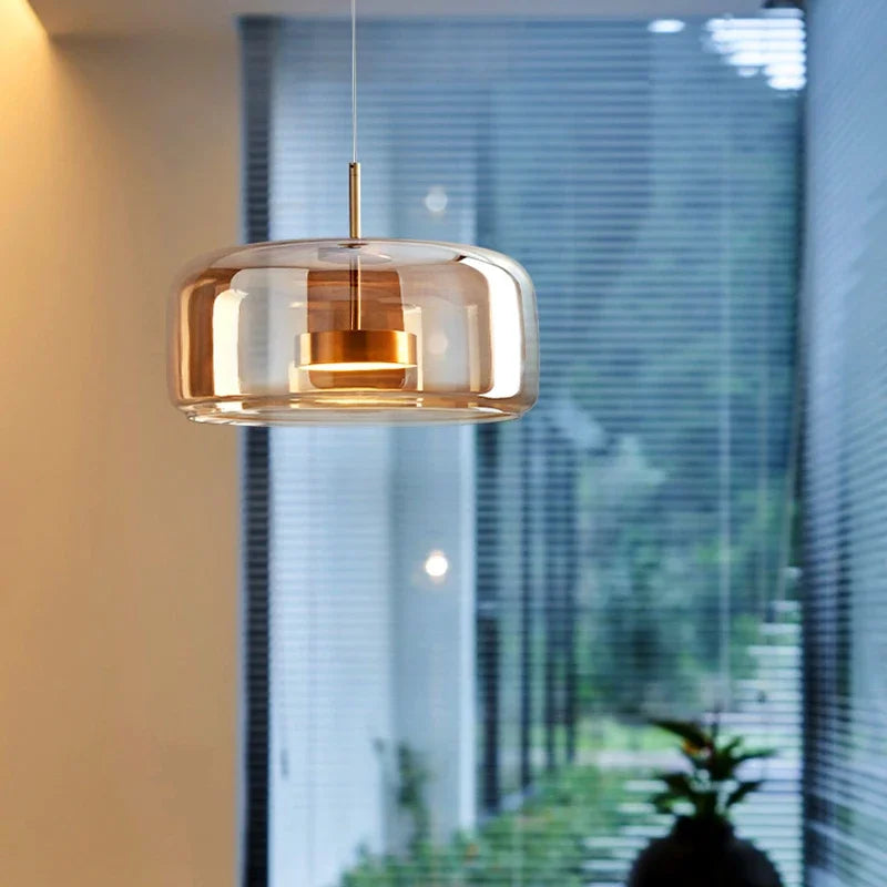 SleekChic Moderne Glaskuppel Lysarmatur Kranse til Stuer