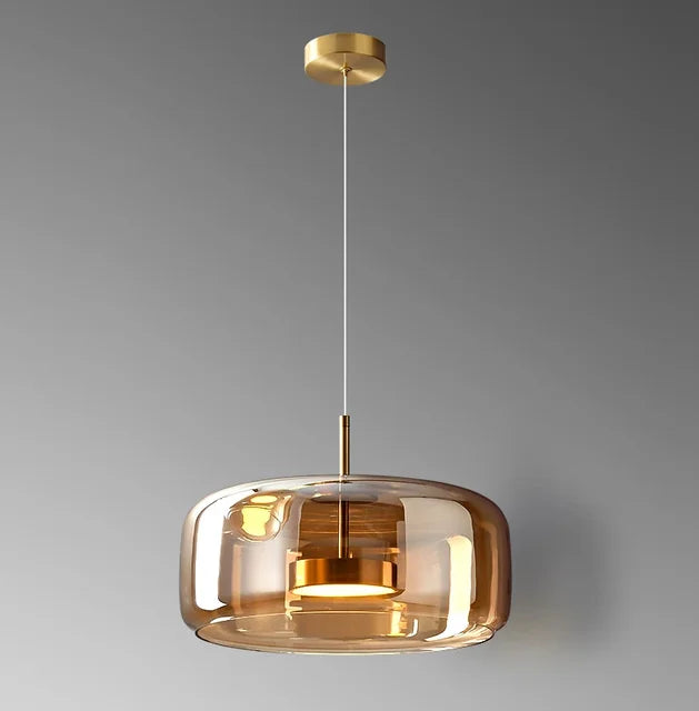 SleekChic Moderne Glaskuppel Lysekrone Til Stuer