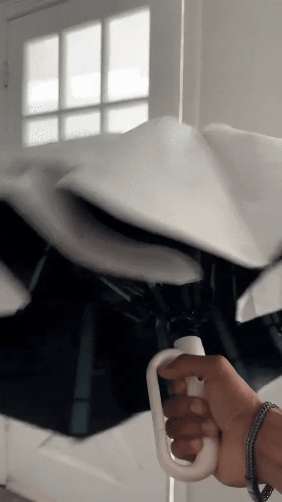 AerisGuard Auto Foldbar Vindafvisende Paraply Med Spænde Håndtag Til Alt Vejr | Petprovac