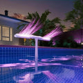 Sol-Poolfontæne med LED & Dobbelt Sprøjtebue – For natlig poolmagi