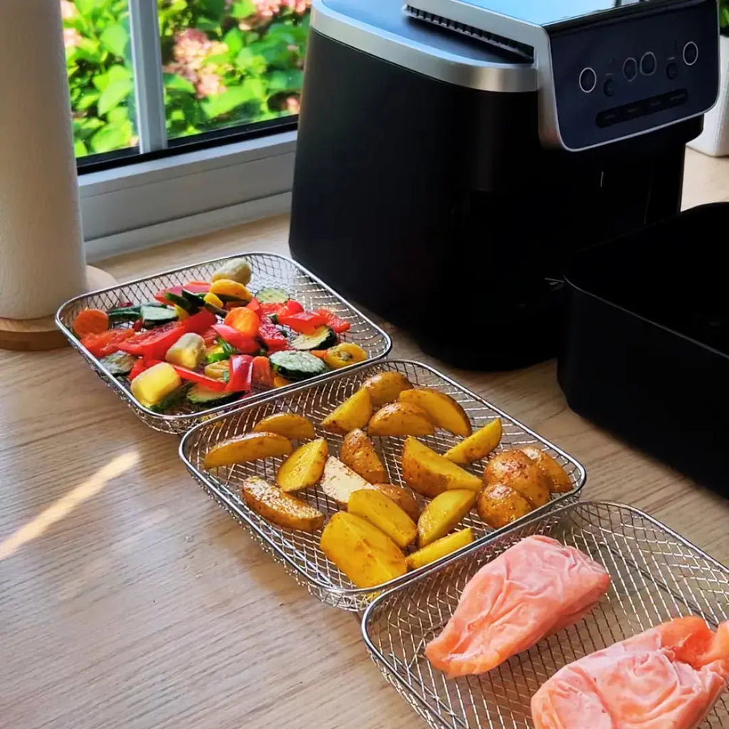 Stabelbare kurve til airfryers – Mere plads, perfekte tilberedningsresultater