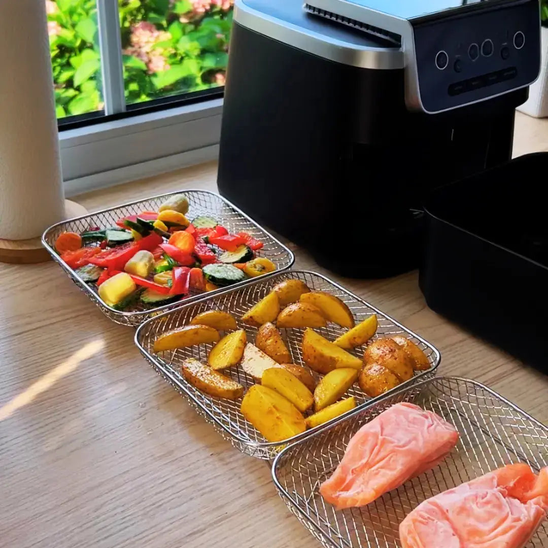Stabelbare kurve til airfryers – Mere plads, perfekte tilberedningsresultater