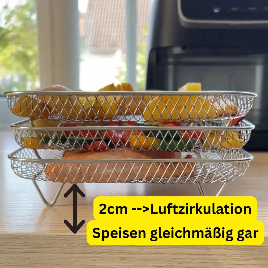 Stabelbare kurve til airfryers – Mere plads, perfekte tilberedningsresultater