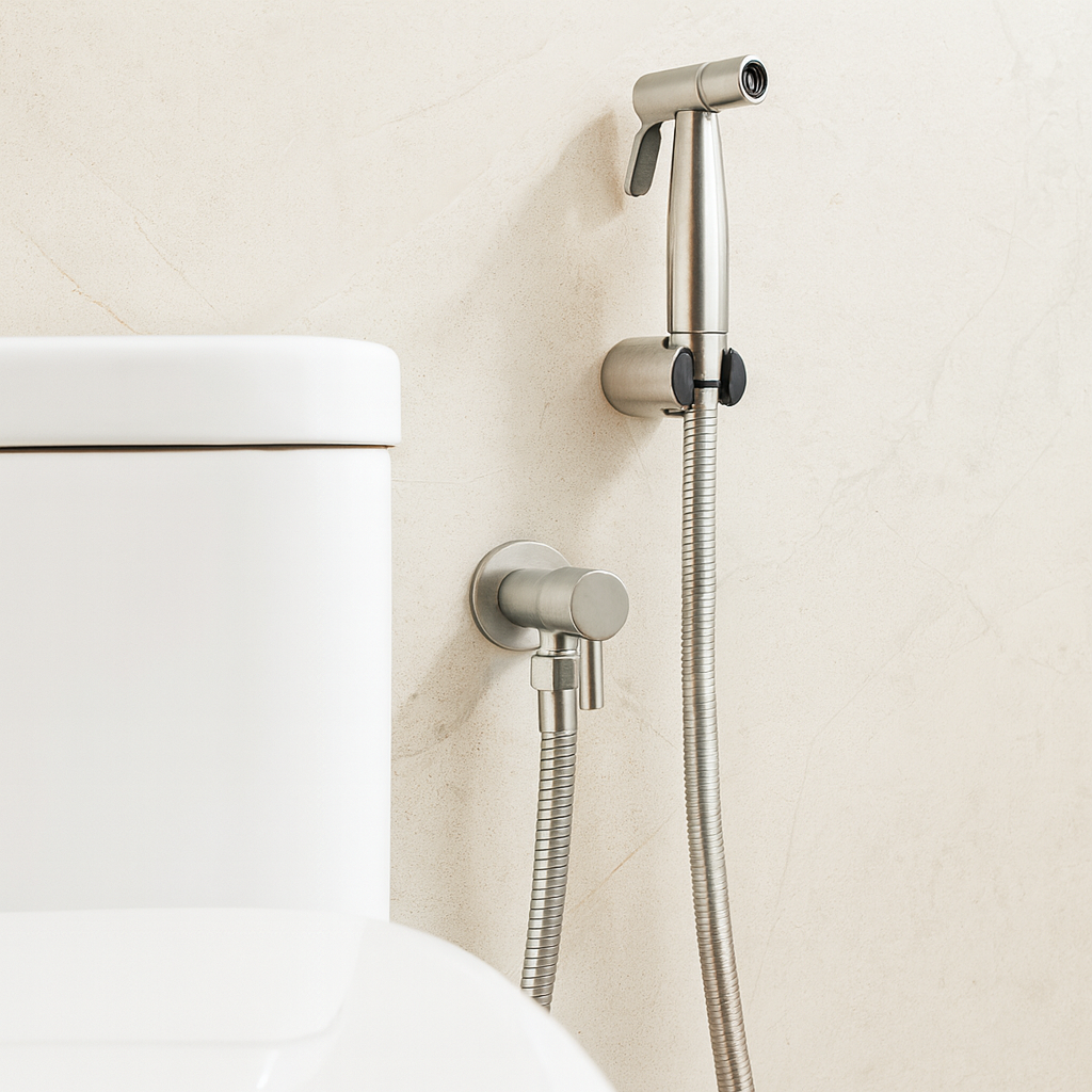 Bidet Sprayer i Rustfrit Stål – Vægmonteret med Justerbar Stråle