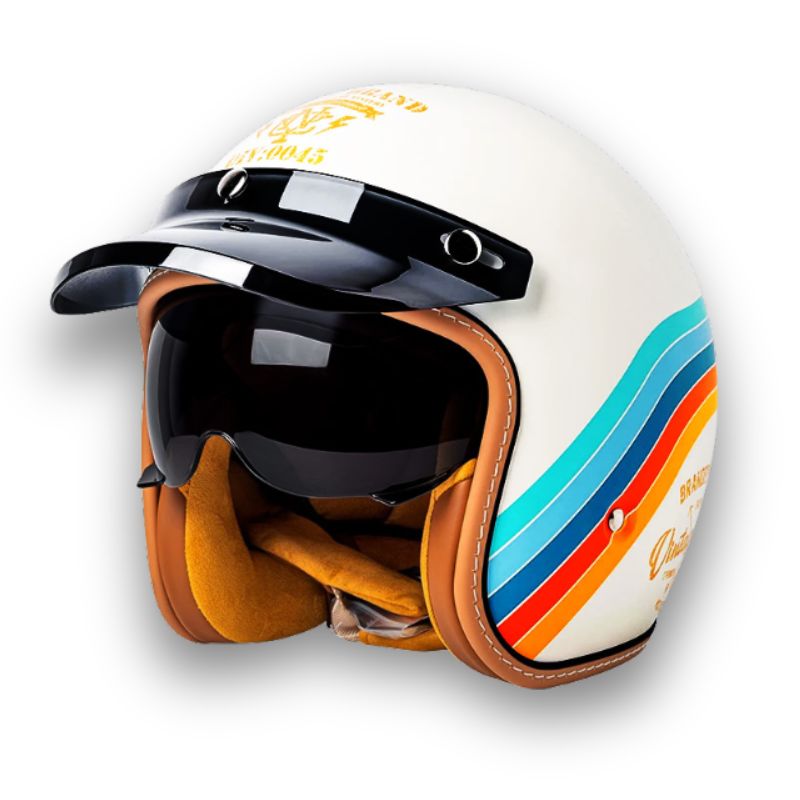 Evercrest Heritage Roadster Hjelm DOT ECE Certificeret