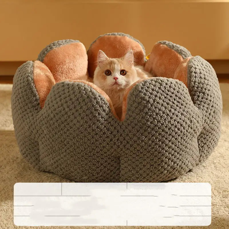 Blomst Kattebed - Blødt og Behageligt til Din Kat