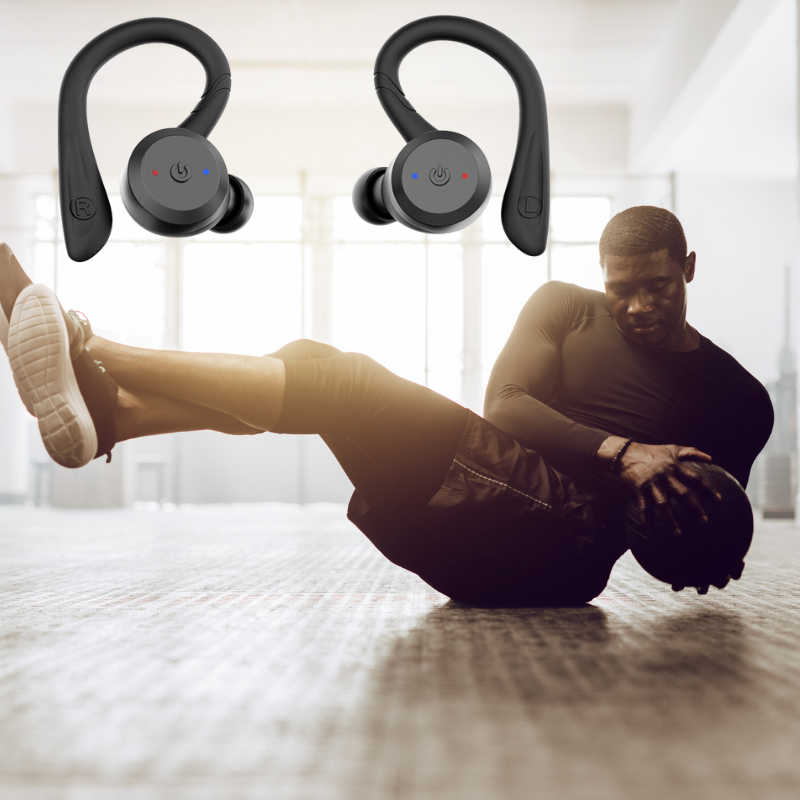 Vega Vandtætte Trådløse Sportørepropper – 20 Timer Spilletid | Bluetooth 5.0, IPX7 til Svømning & Fitness