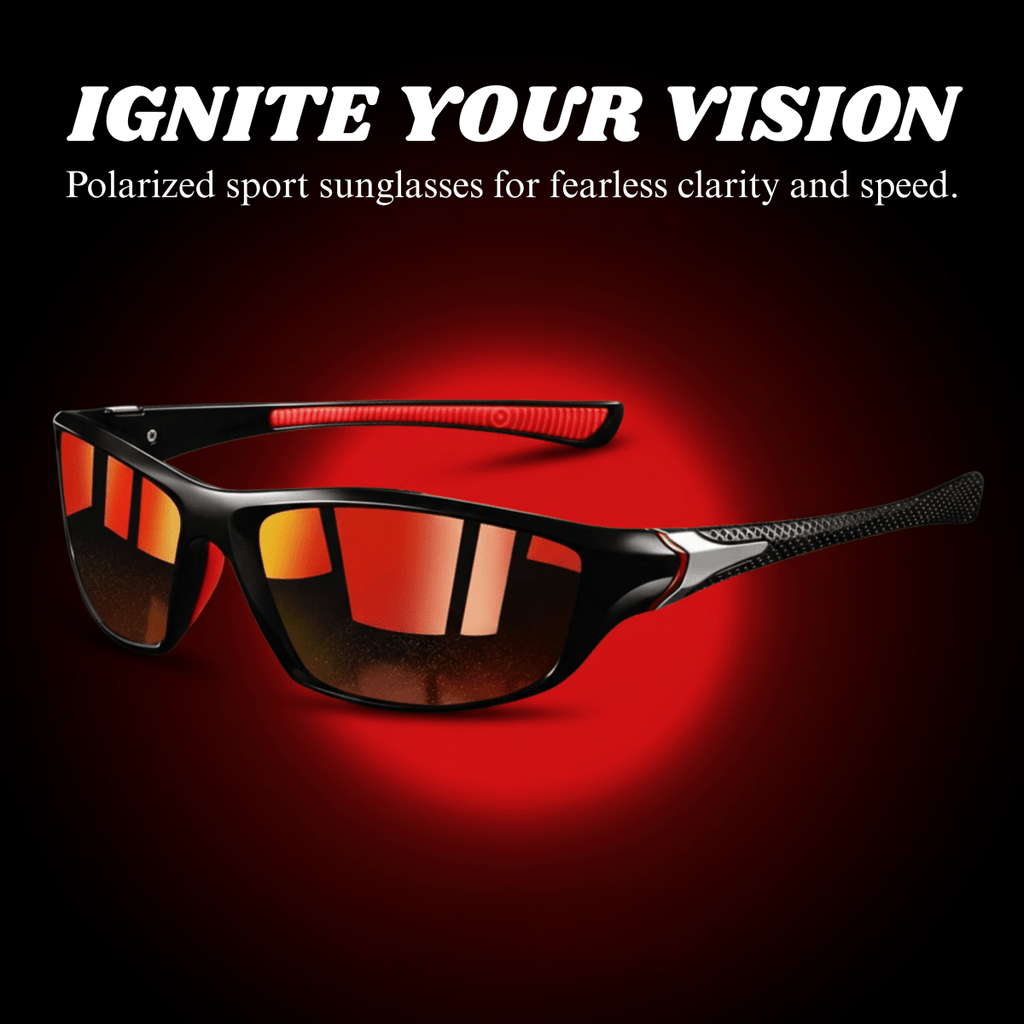 Sport solbriller med polariserede linser & UV400 beskyttelse