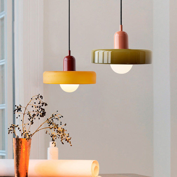 Bauhaus Aurelo Farvet Glas Pendelampe Til Spisestuer