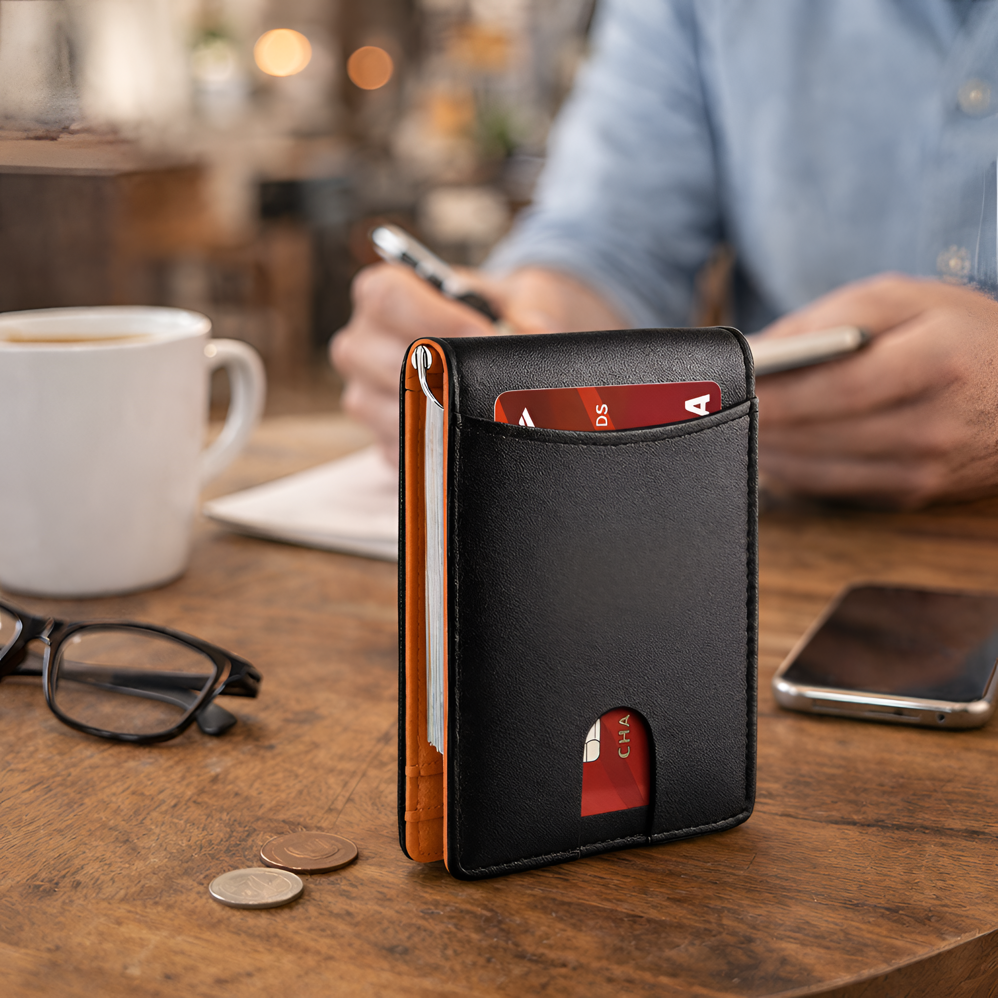 Callixtos - RFID Læder Herre Pung Slim Card Holder