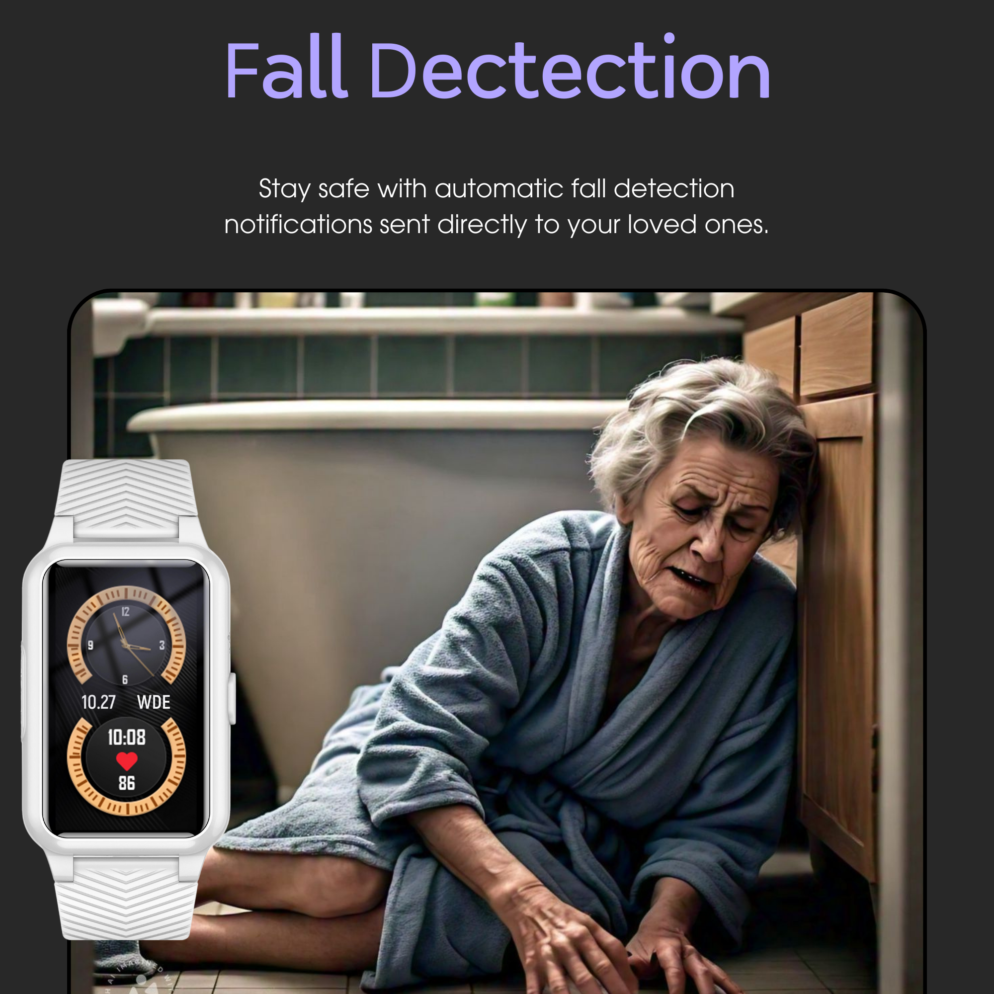 Senior Sikkerhedsur med Faldregistrering og GPS – Smart Care Smartur
