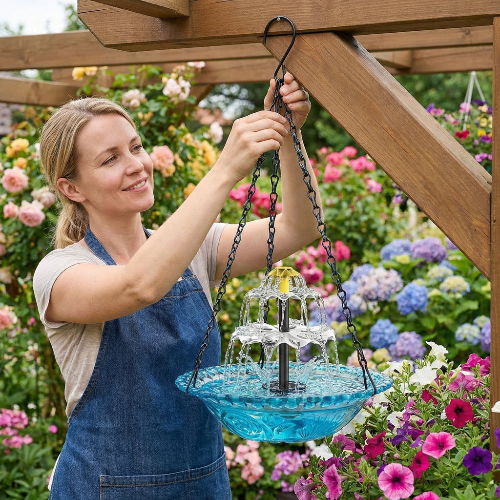 SolarCascade™ – Solcelledrevet Vandfaldbrønd