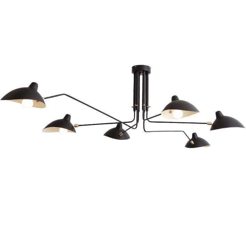 Serge Mouille Justerbar Loftlampe - Multi-Arm Design