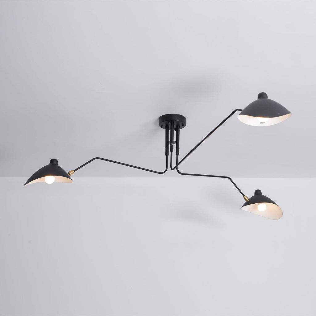 Serge Mouille Justerbar Loftlampe - Multi-Arm Design