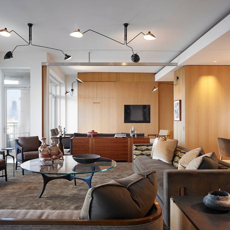 Serge Mouille Justerbar Loftlampe - Multi-Arm Design