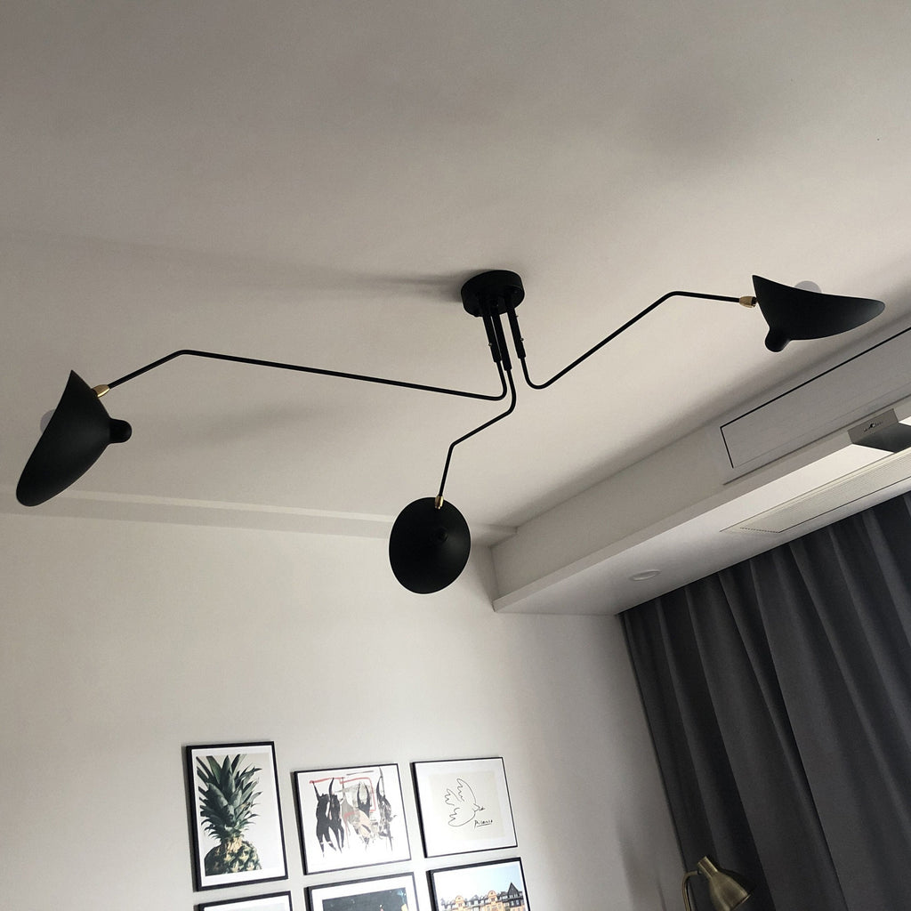 Serge Mouille Justerbar Loftlampe - Multi-Arm Design