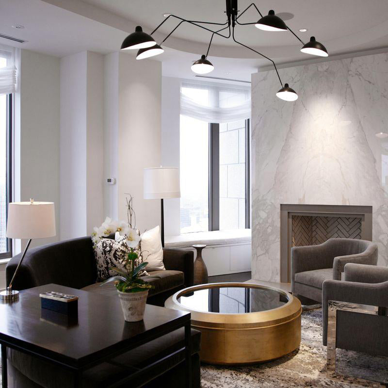 Serge Mouille Justerbar Loftlampe - Multi-Arm Design