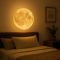NovaLume Moon Glow LED Lampe med Dæmper til Blød Hyggelig Atmosfære i Soveværelset