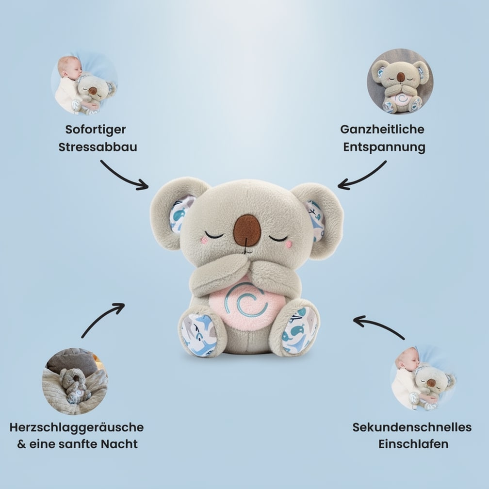 Åndende Krammedyr | Koala Plüschtier til Afslapning & Søvnassistance | SøvnKoala